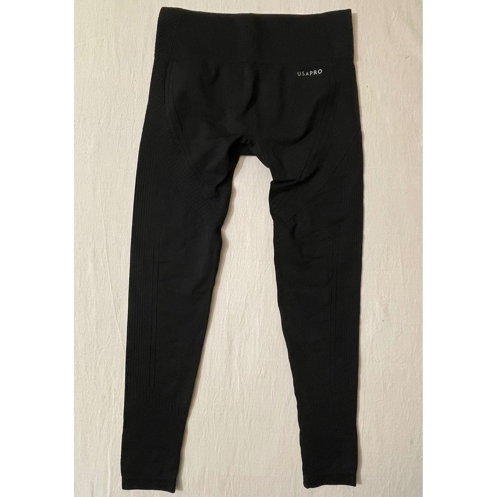 USAPRO Black Seamless High Waisted Squat Proof Athletic Leggings ‎ Size US 6 NWT